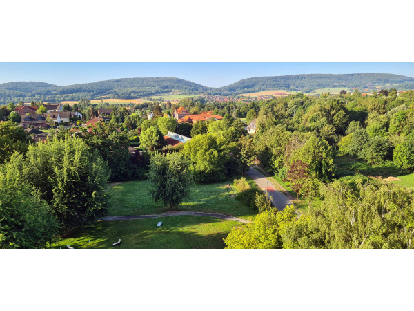 Ausblick in Richtung Süden - August 22 Ausblick aus der 7. Etage in Richtung Süden (Gemeinde Heeßen)